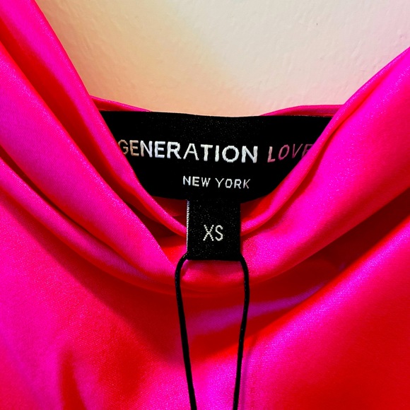 NWT generation love , pink, silk dress - Picture 4 of 6